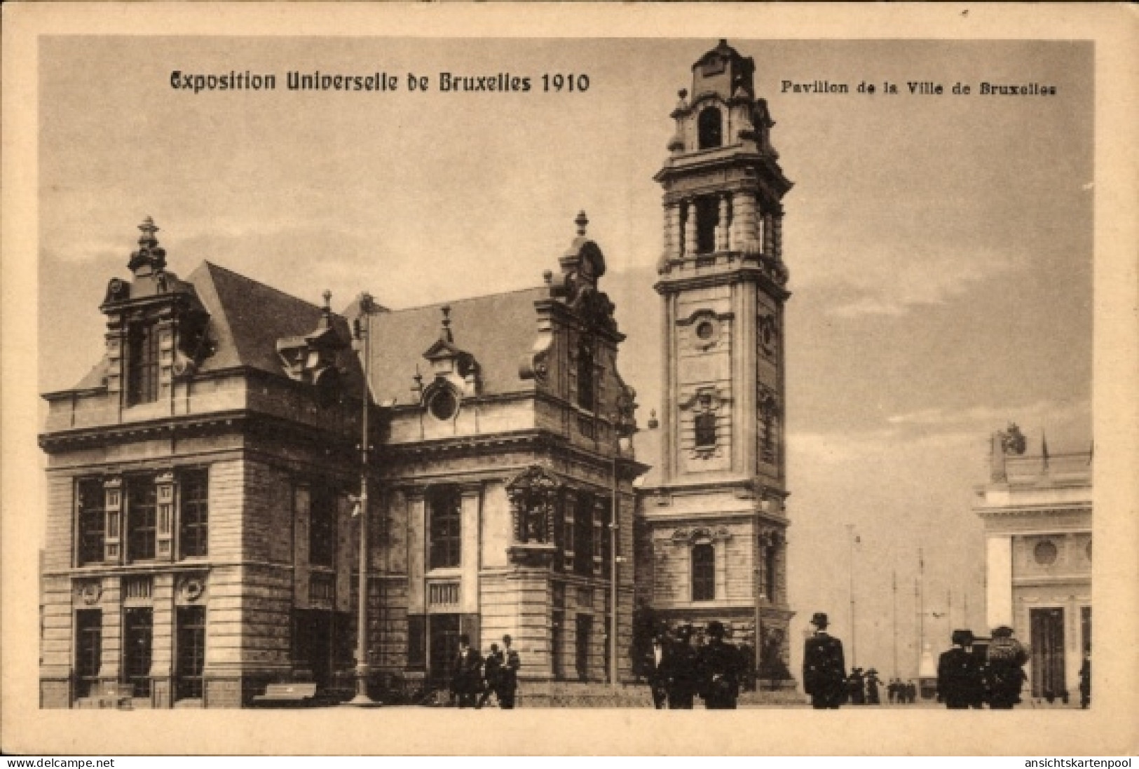 CPA Bruxelles Brüssel, Weltausstellung 1910, Pavillon der Stadt Brüssel