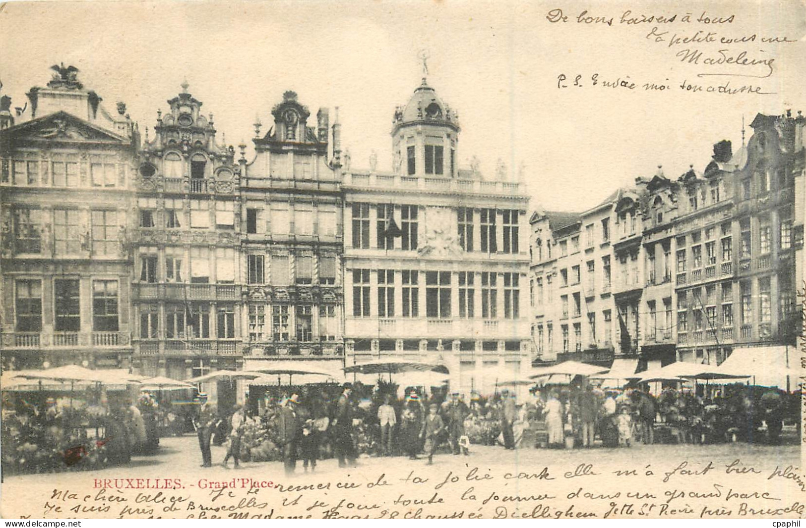 CPA Bruxelles grand place Marche