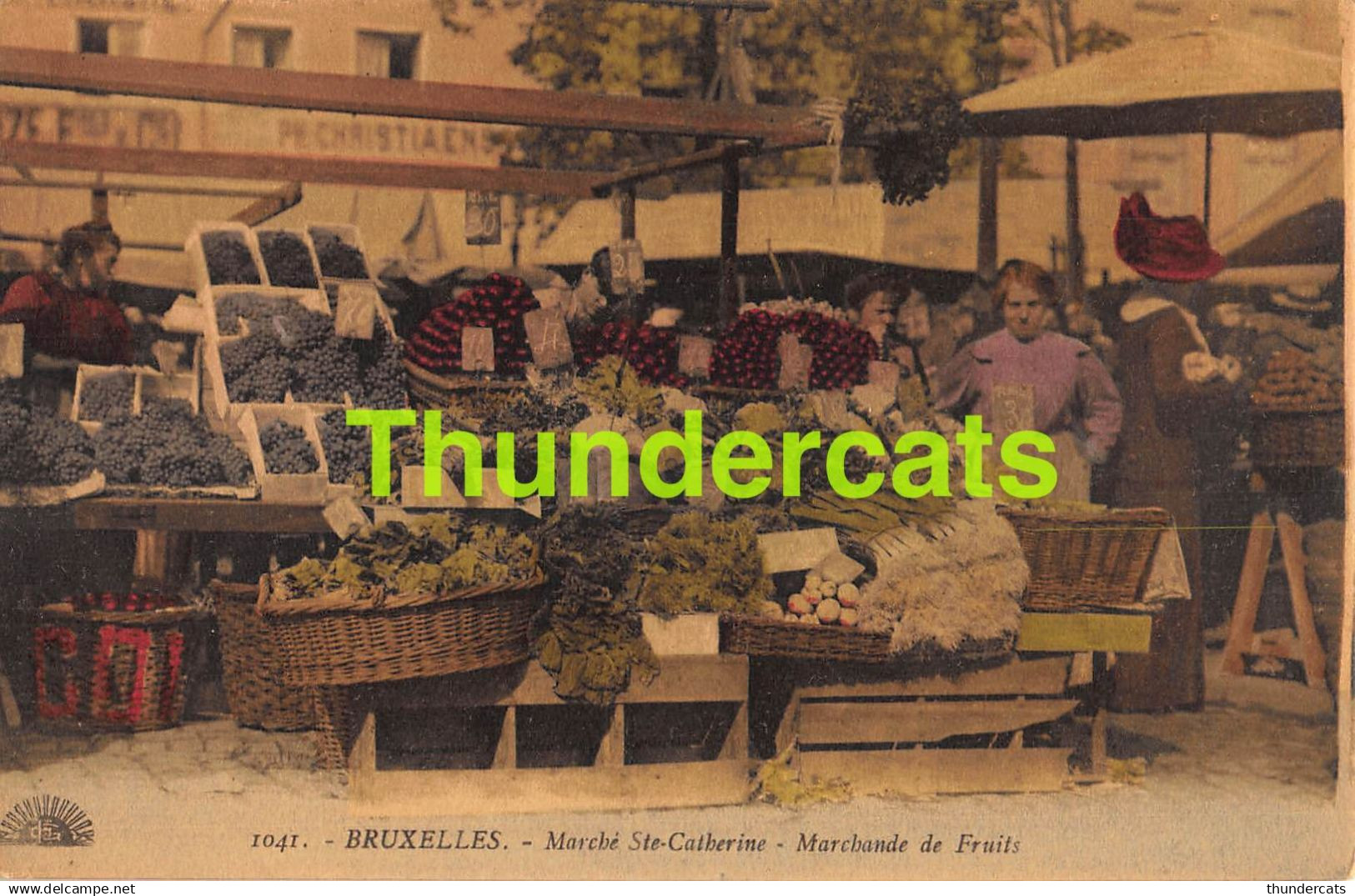 CPA BRUXELLES MARCHE STE CATHERINE MARCHANDE DE FRUITS