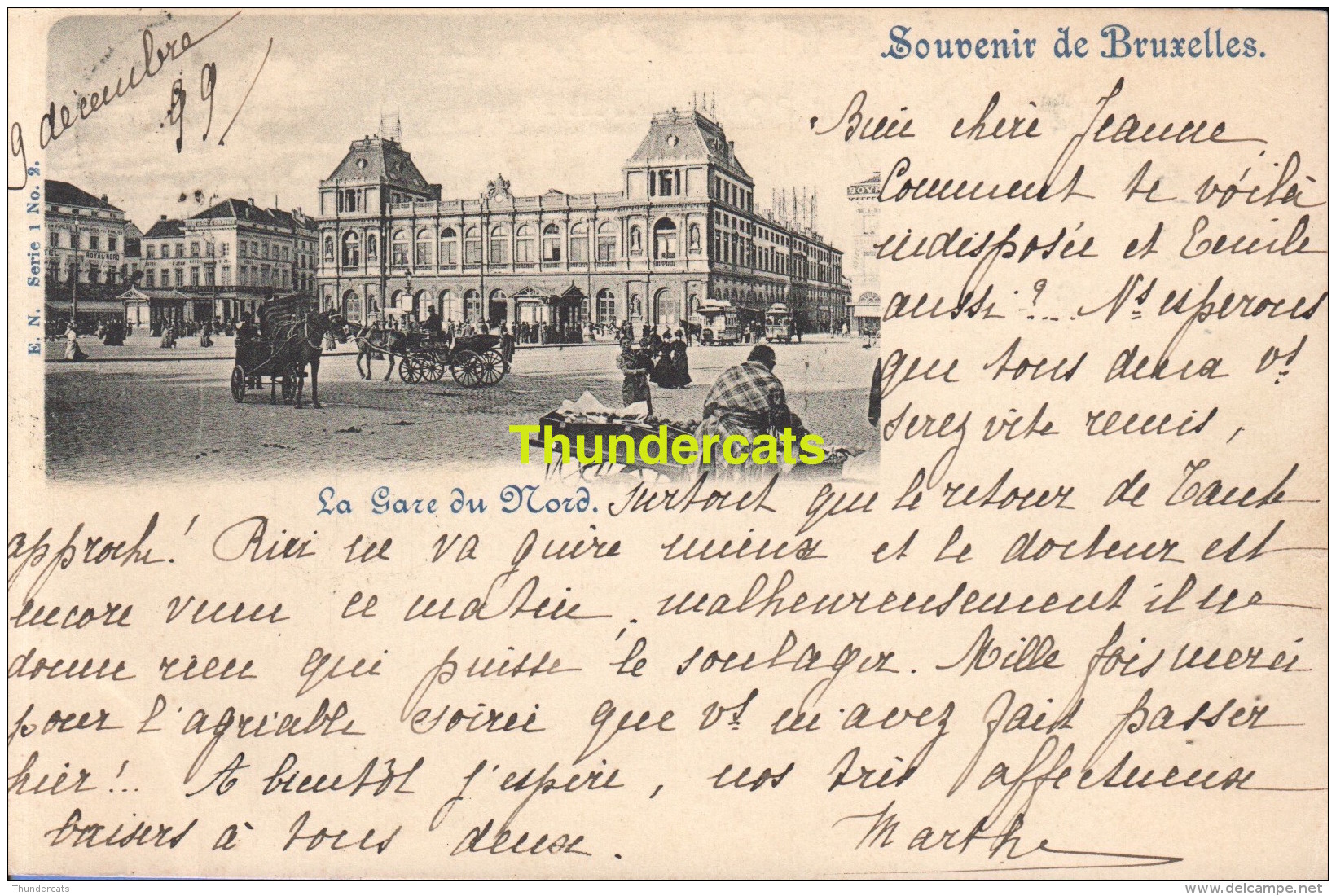 CPA BRUXELLES NELS SERIE 1 no  2 LA GARE DU NORD