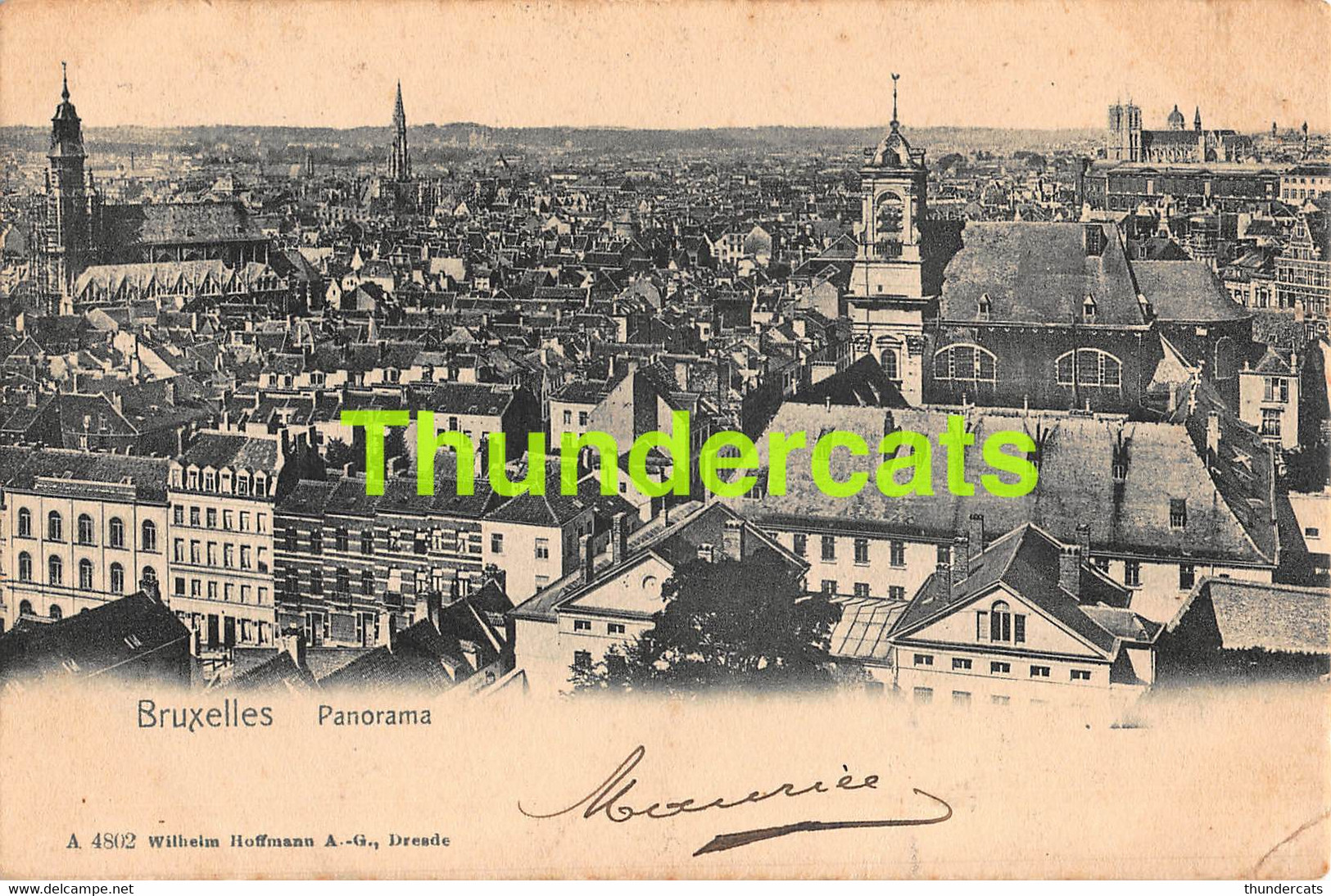 CPA BRUXELLES PANORAMA ( PLI D'ANGLE)