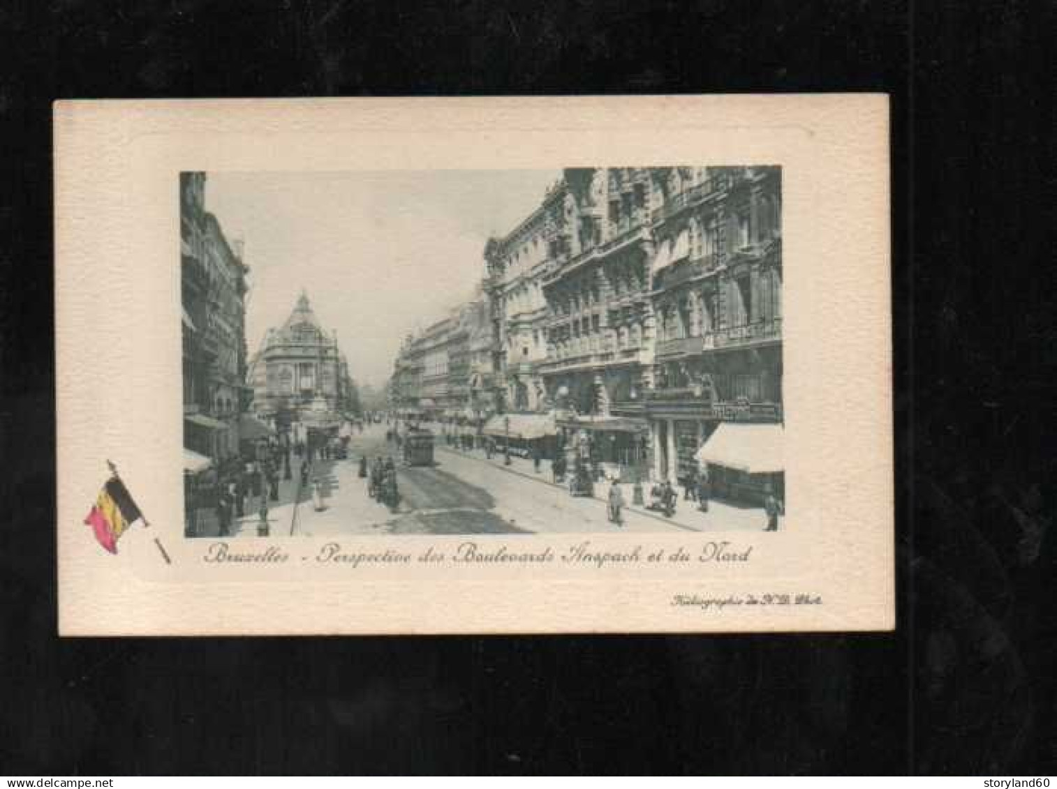 cpa bruxelles perspective des boulevards anspach et du nord