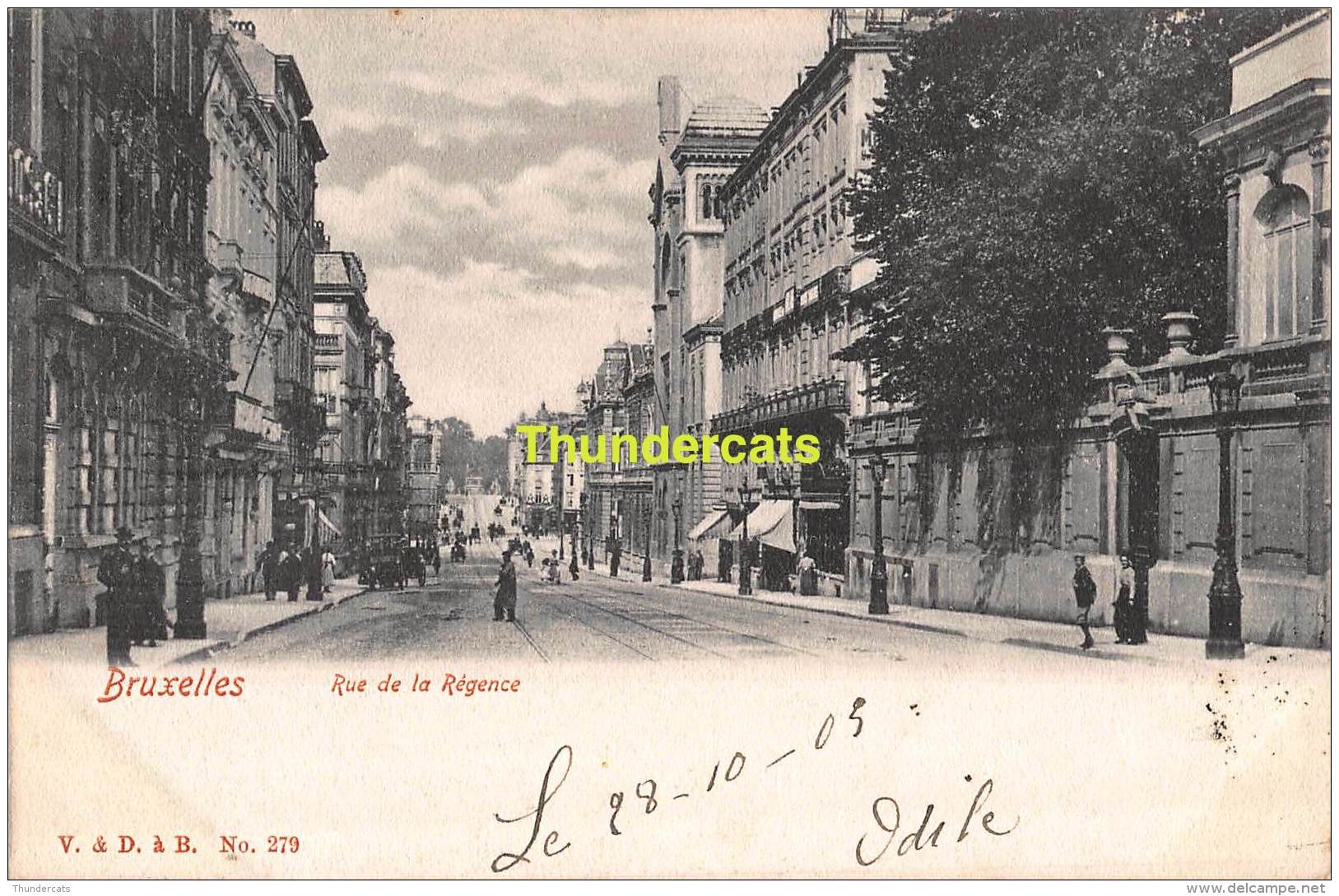 CPA  BRUXELLES  RUE DE LA REGENCE