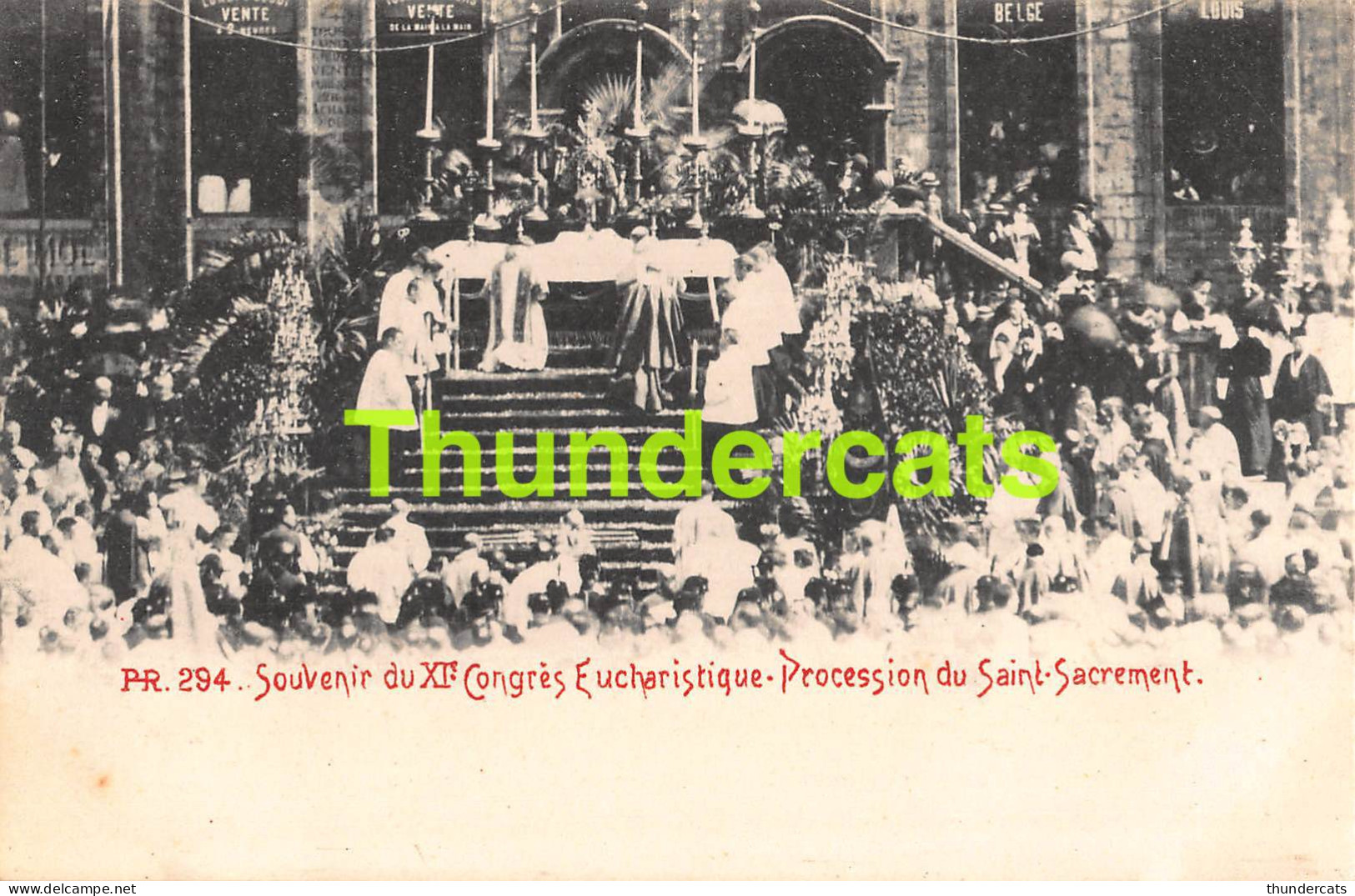 CPA BRUXELLES SOUVENIR DU XI CONGRES EUCHARISTIQUE PROCESSION DU SAINT SACREMENT