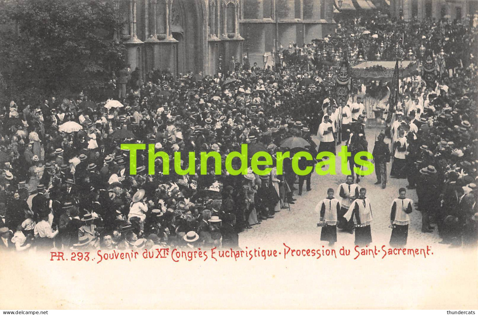 CPA BRUXELLES SOUVENIR DU XI CONGRES EUCHARISTIQUE PROCESSION DU SAINT SACREMENT