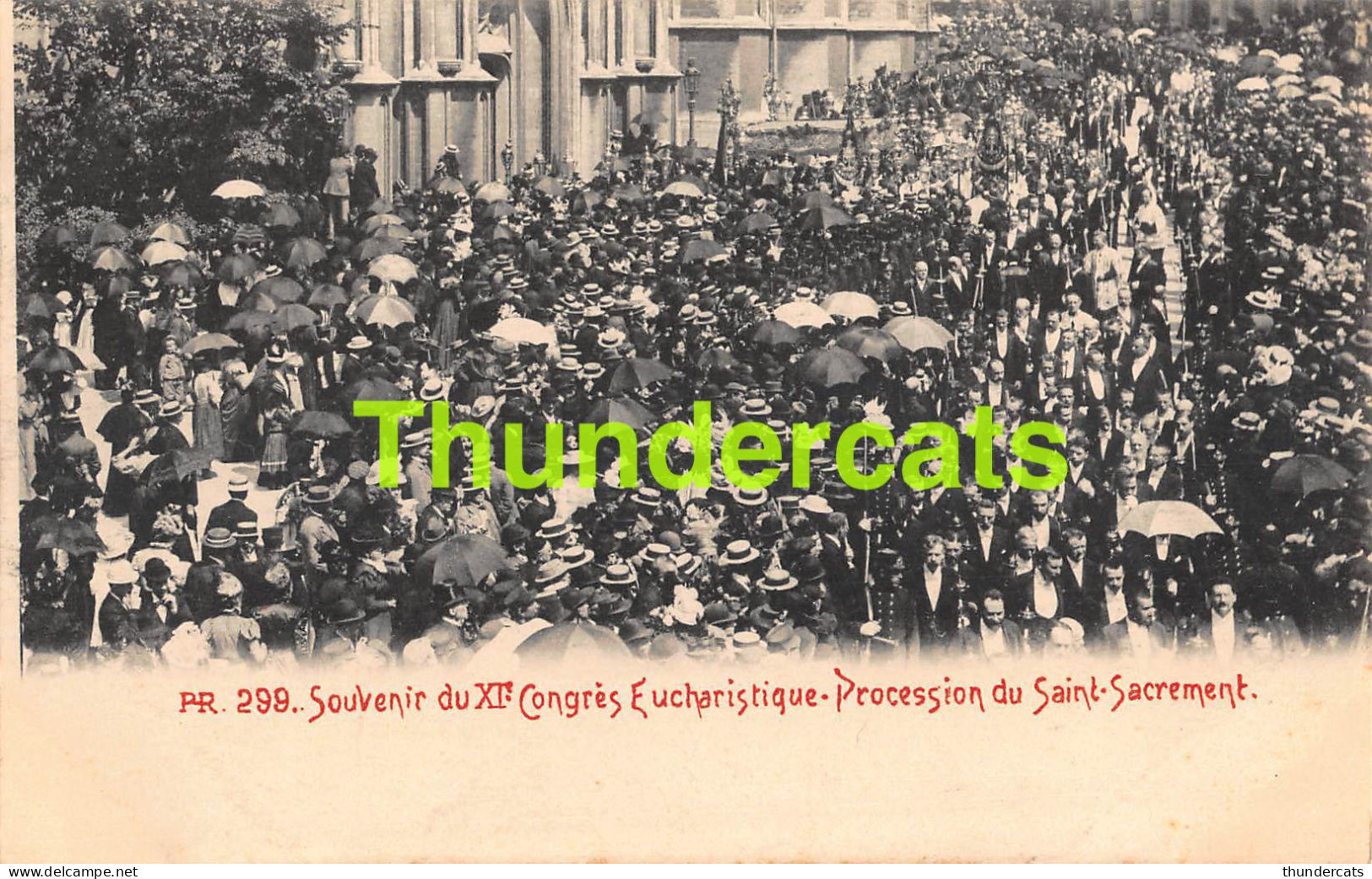 CPA BRUXELLES SOUVENIR DU XI CONGRES EUCHARISTIQUE PROCESSION DU SAINT SACREMENT