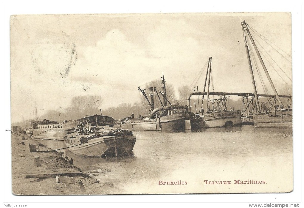 CPA - BRUXELLES - Travaux maritimes - 1900   //