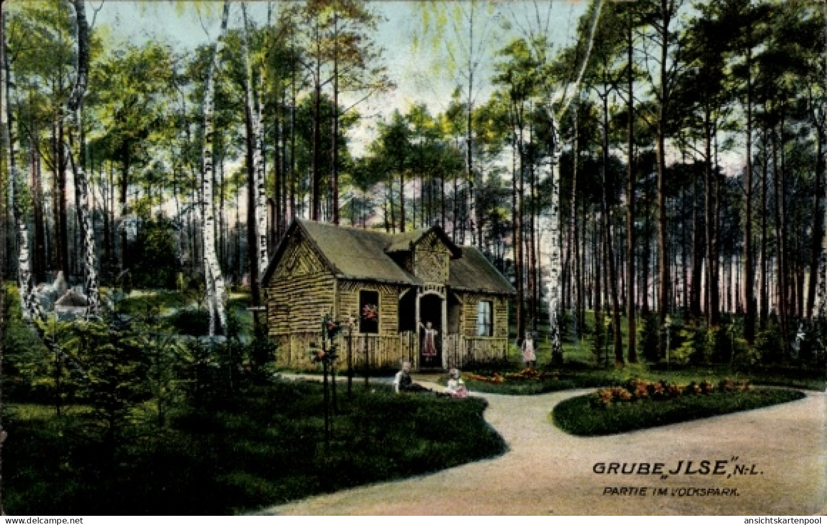 CPA Bückgen Großräschen in der Niederlausitz, Grube Ilse, Volkspark