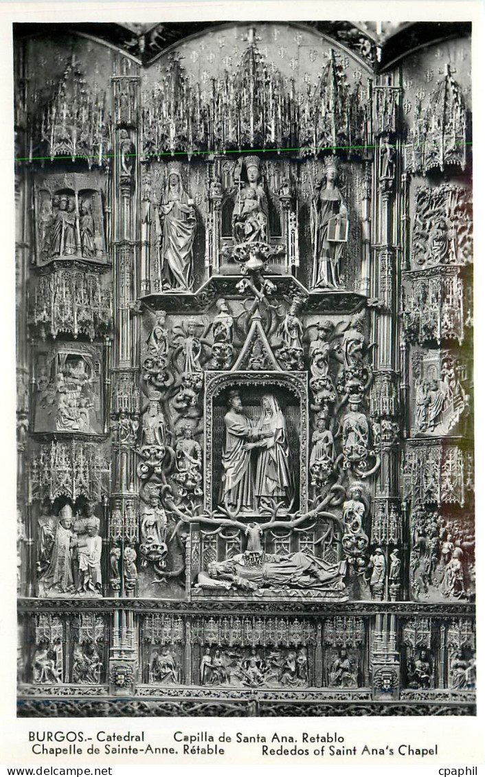 CPA Burgos Catedral Capilla de Santa Ana Retablo
