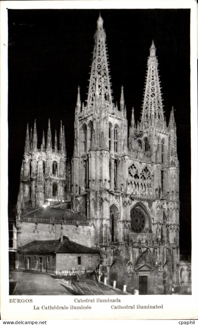 CPA Burgos Cathedral Illuminate
