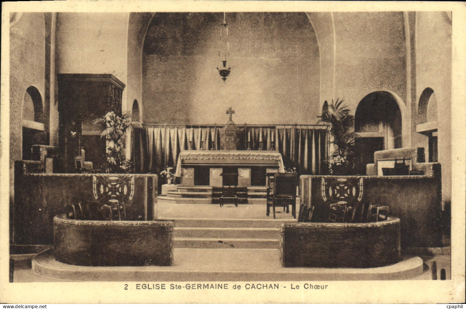 CPA Cachan Eglise Ste Germaine De Cachan Le Choeur