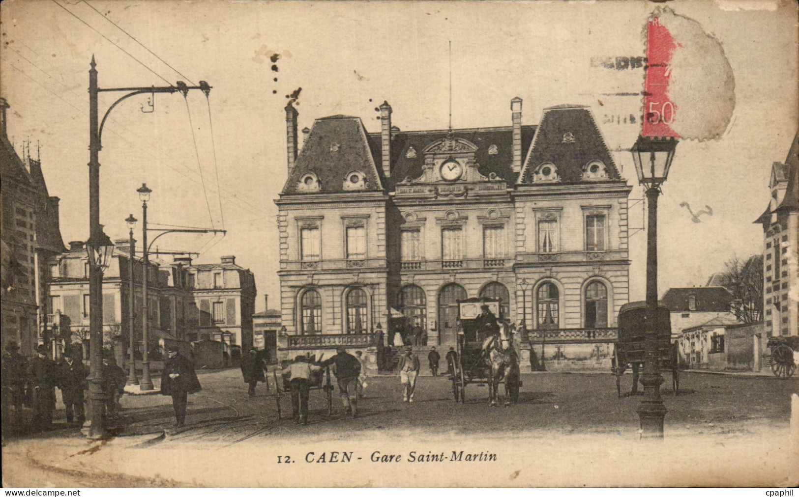 CPA Caen Gare Saint Martin