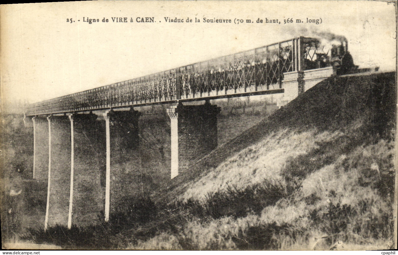 CPA Caen Viaduc de Vire a Caen la Souleuvre Train