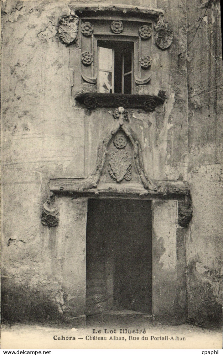 CPA Cahors Chateau Alban Rue Du Portail Alban