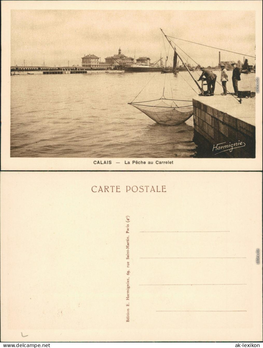 CPA Calais Fischer spannen Netz auf 1926