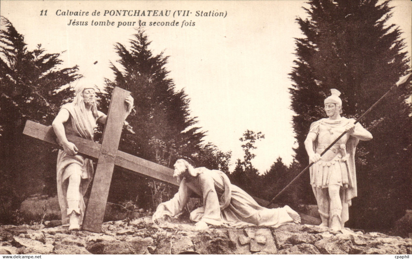 CPA Calvaire De Pontchateau Jesus Tombe La Seconde Fois