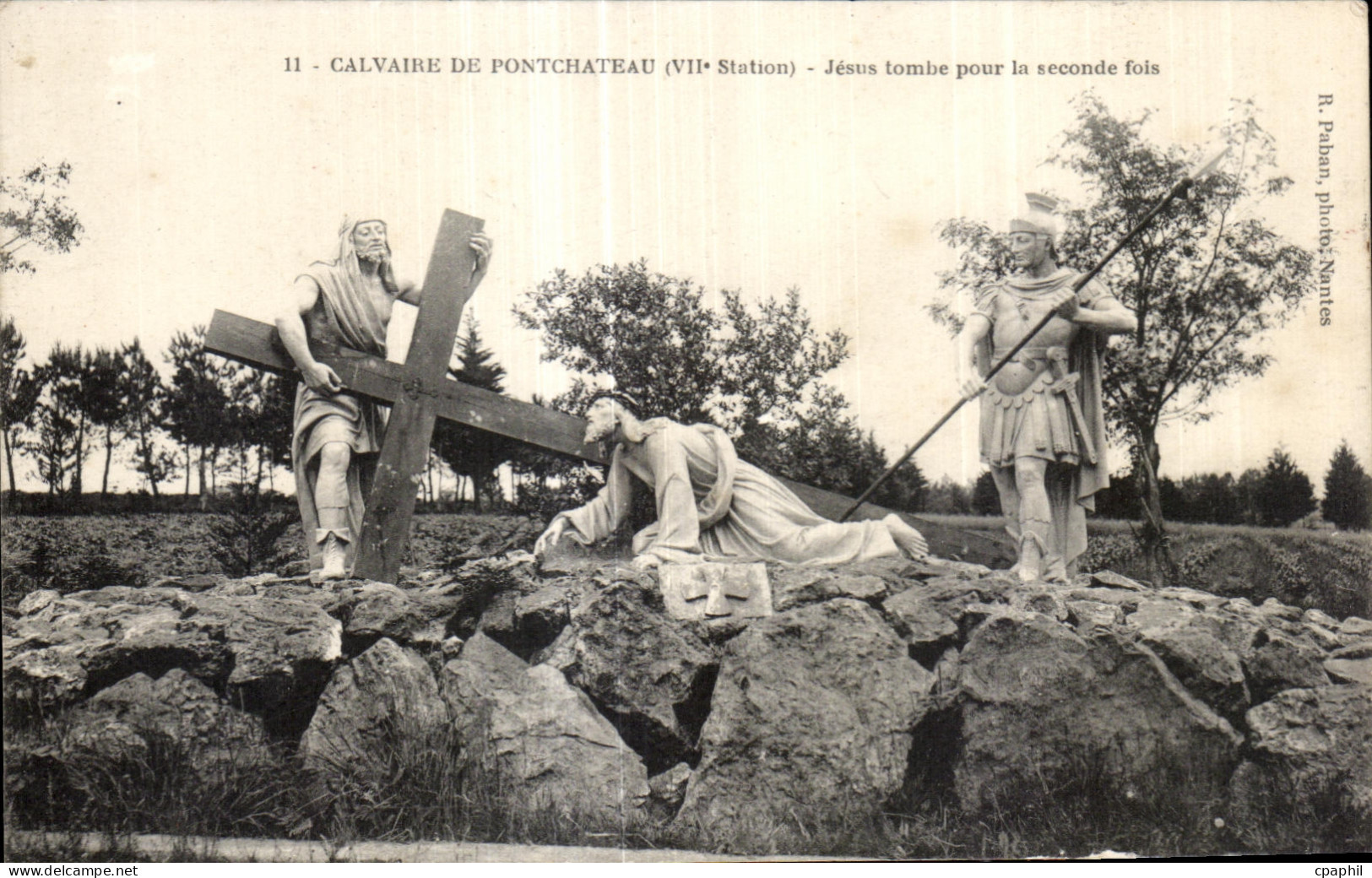 CPA Calvaire De Pontchateau Jesus tombe pour la seconde fois