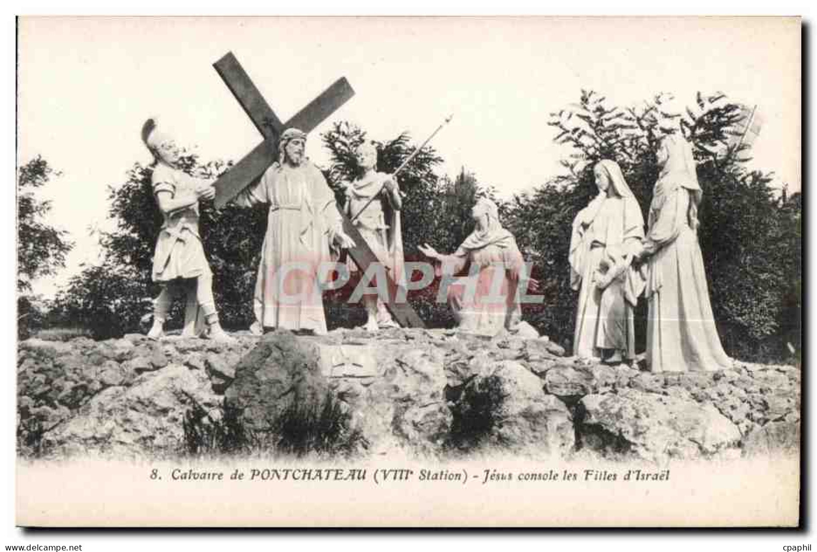 CPA Calvaire de Pontchateau (VIII Station) Jesus console les Filles d Israel