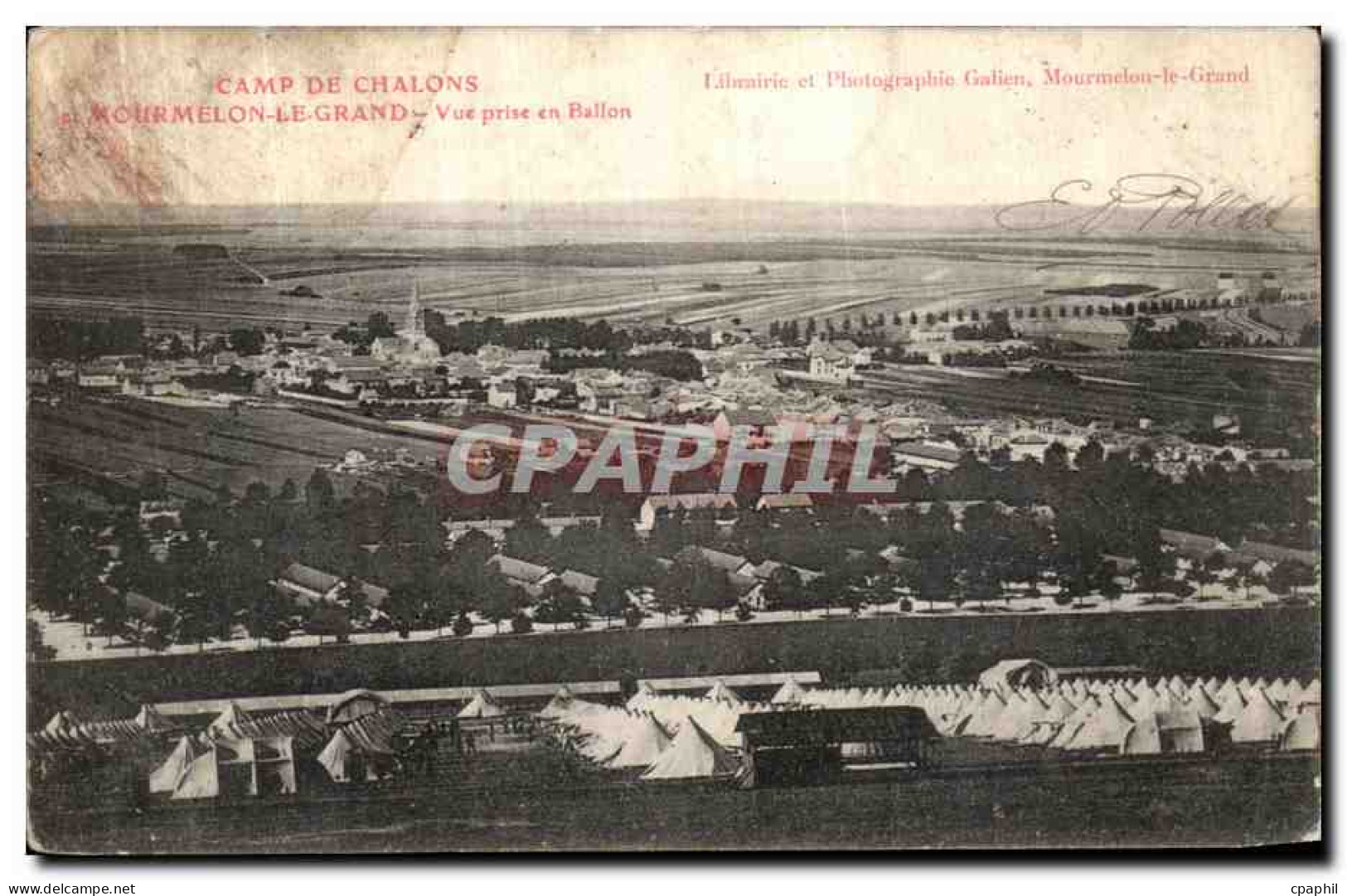 CPA Camp de Chalons et Mourmelon le Grand Vue prise en ballon