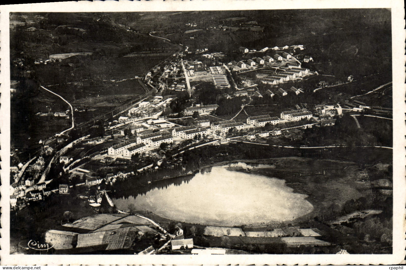 CPA CAMP de LA COURTINE vue aérienne