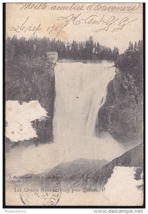 CPA - (Canada) les chutes Montmorency près Québec