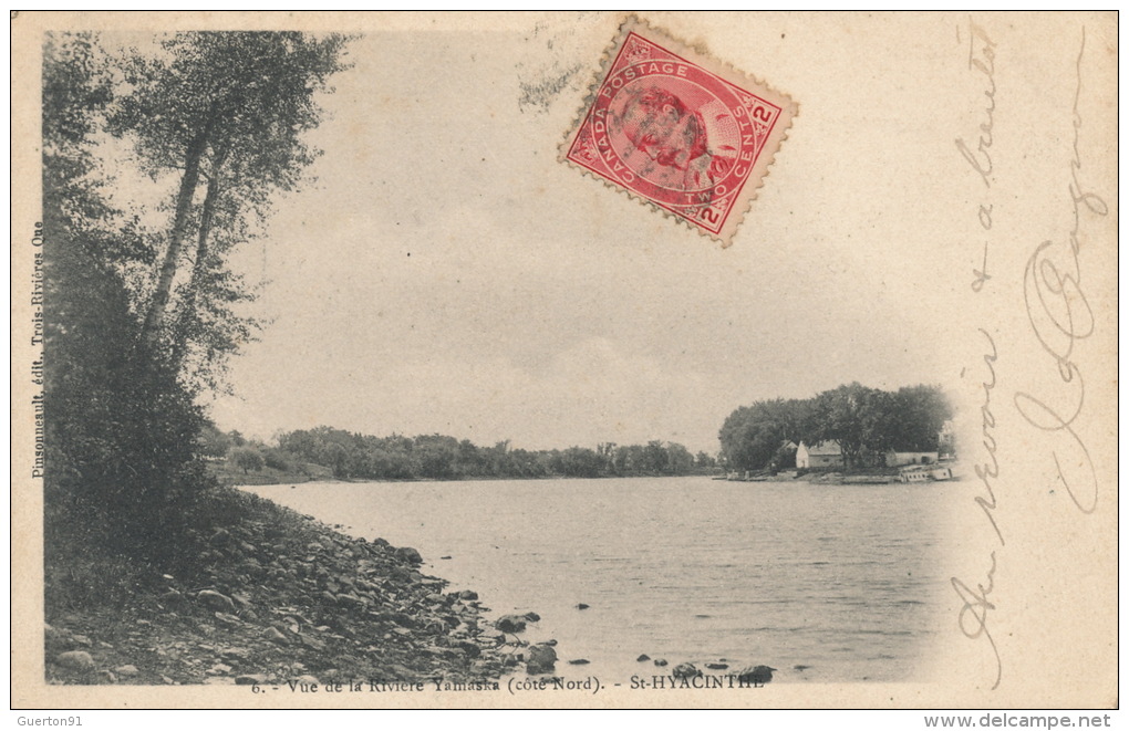 ( CPA CANADA )  ST-HYACINTHE  /  Vue de la Rivière YAMASKA  -