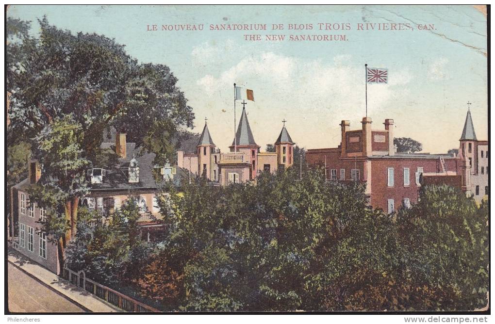 CPA - (Canada) Trois Rivieres - le nouveau sanatorium de Blois (obl.1913)