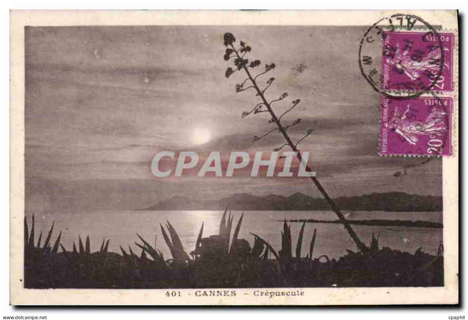 CPA Cannes Crepuscule
