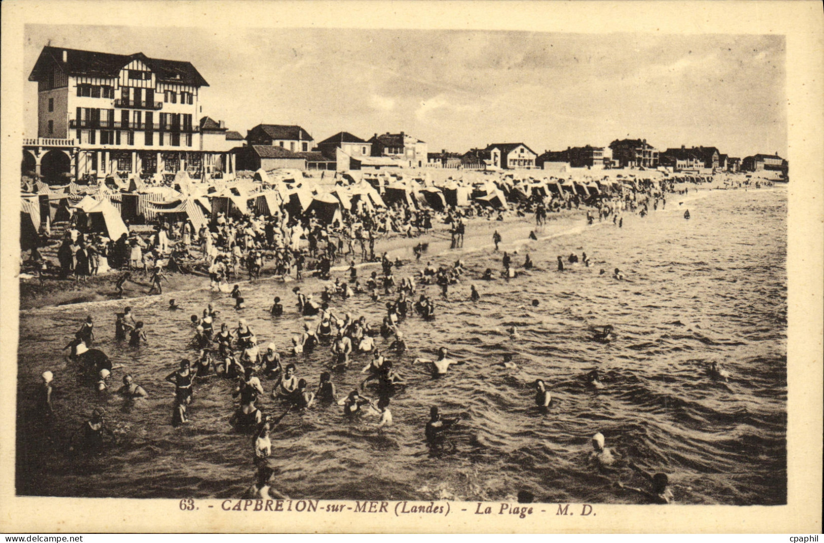 CPA Capbreton sur Mer La Plage