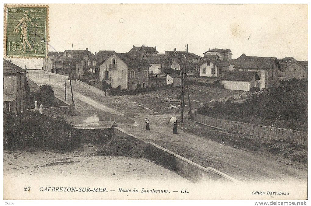 CPA Capbreton sur Mer Route du Sanatorium