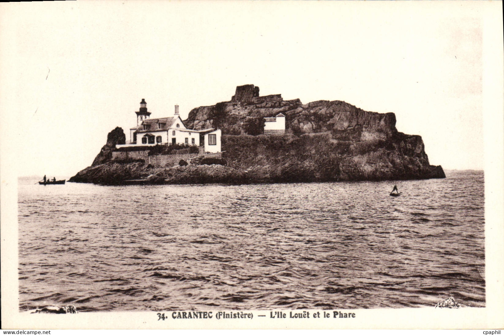 CPA Carantec L'Ile Louet Et Le Phare