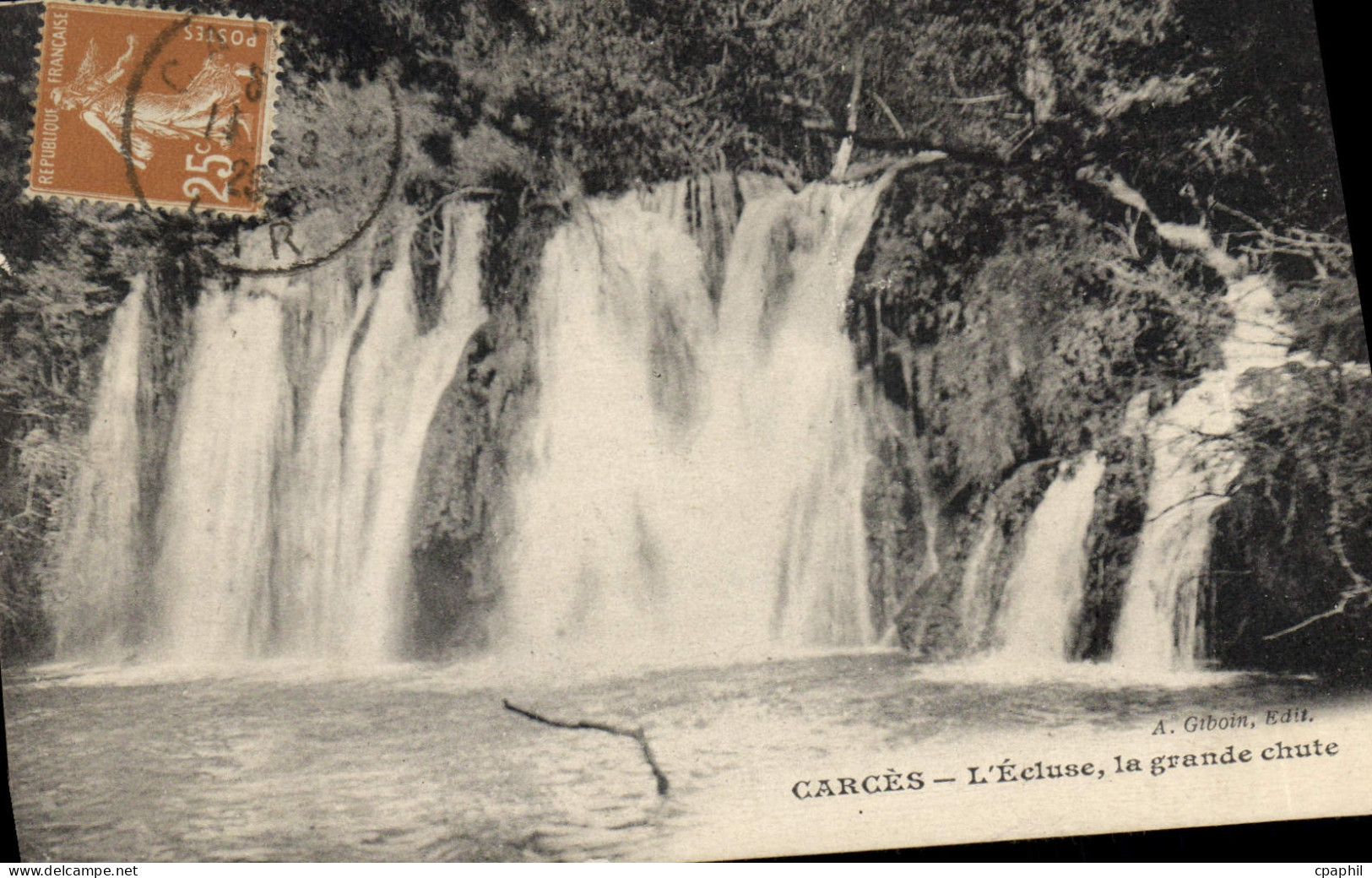 CPA Carces l'ecluse la grande chute