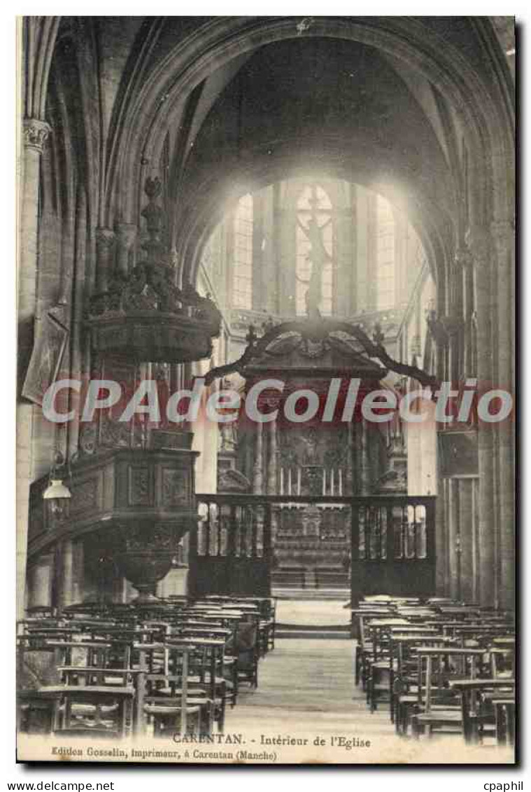 CPA Carentan Interieur De I'Eglise