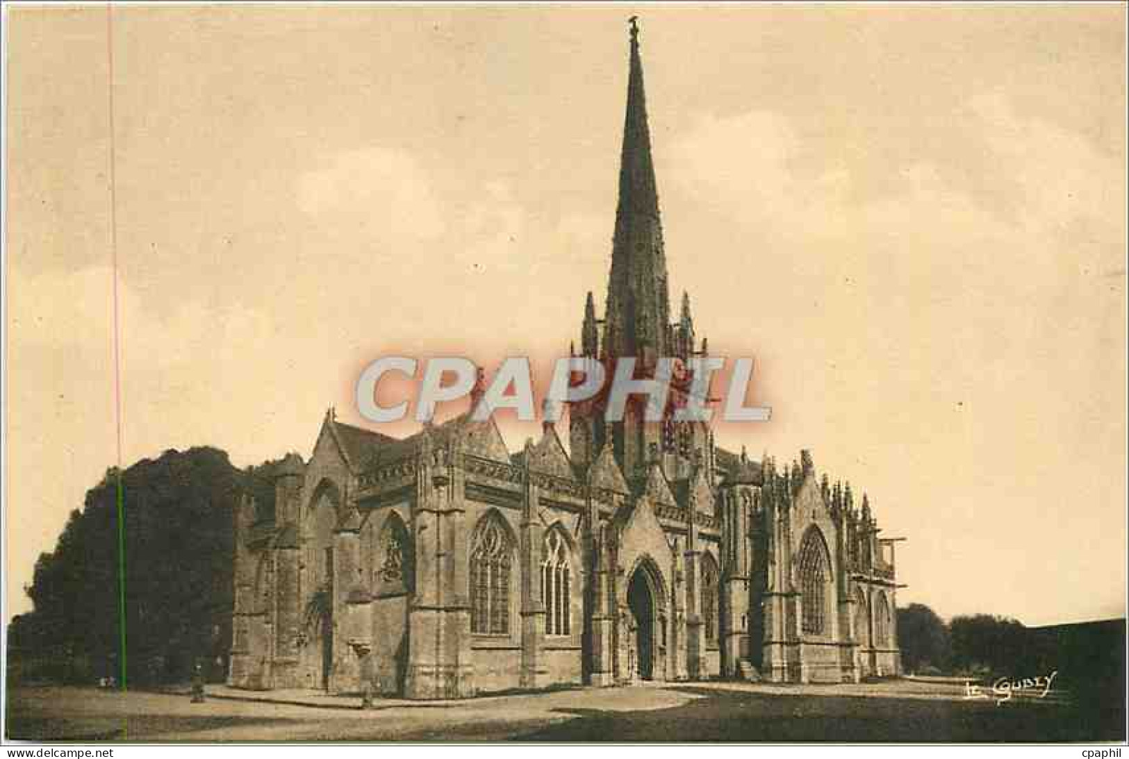 CPA Carentan Manche Eglise ND
