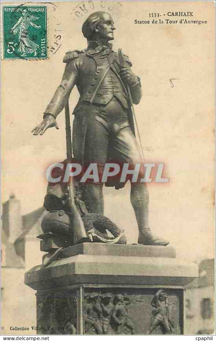 CPA Carhaix Statue de la Tour d'Auvergne