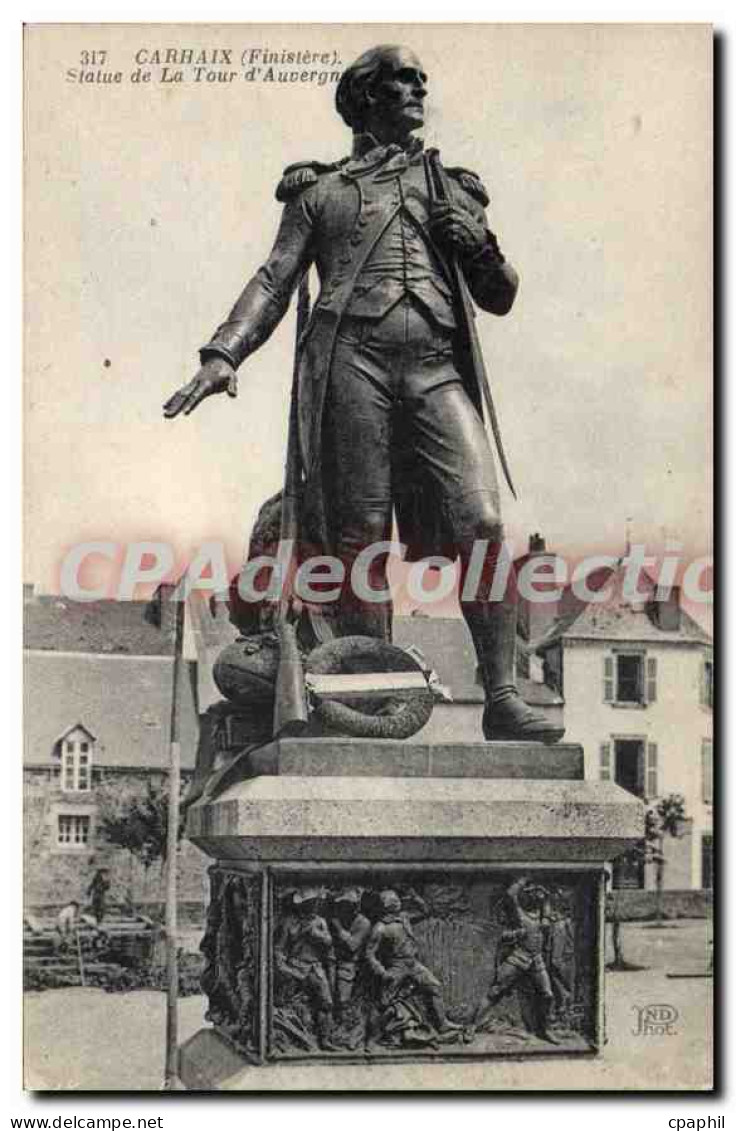 CPA Carhaix Statue De La Tour D'Auvergne