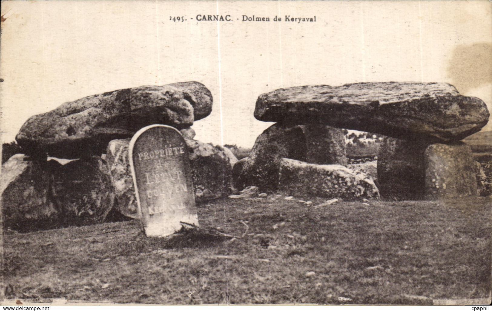CPA Carnac Dolmen de Keryaval
