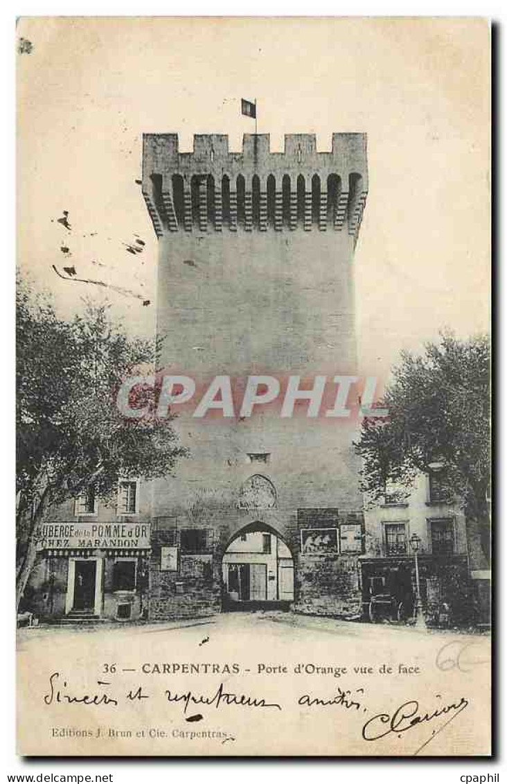CPA Carpentras Porte d'Orange vue de face