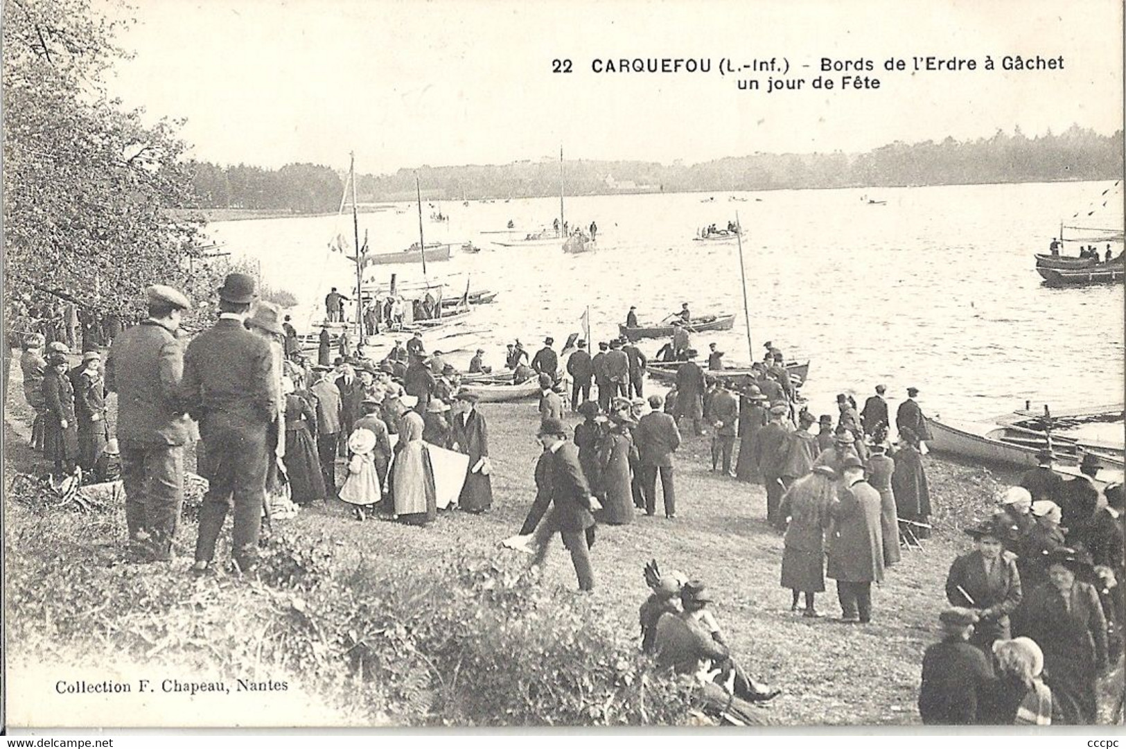 CPA Carquefou Bords de l'Erdre à Gâchet un jour de fête