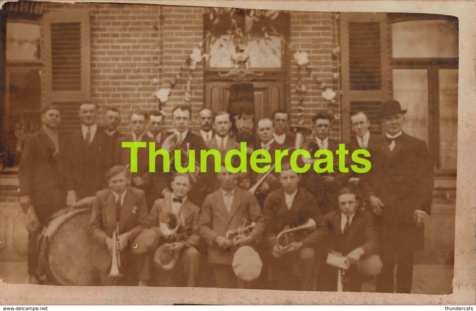 CPA CARTE DE PHOTO FOTOKAART KOEKELARE COUCKELARE FANFARE ST JORIS COUCKELAERE