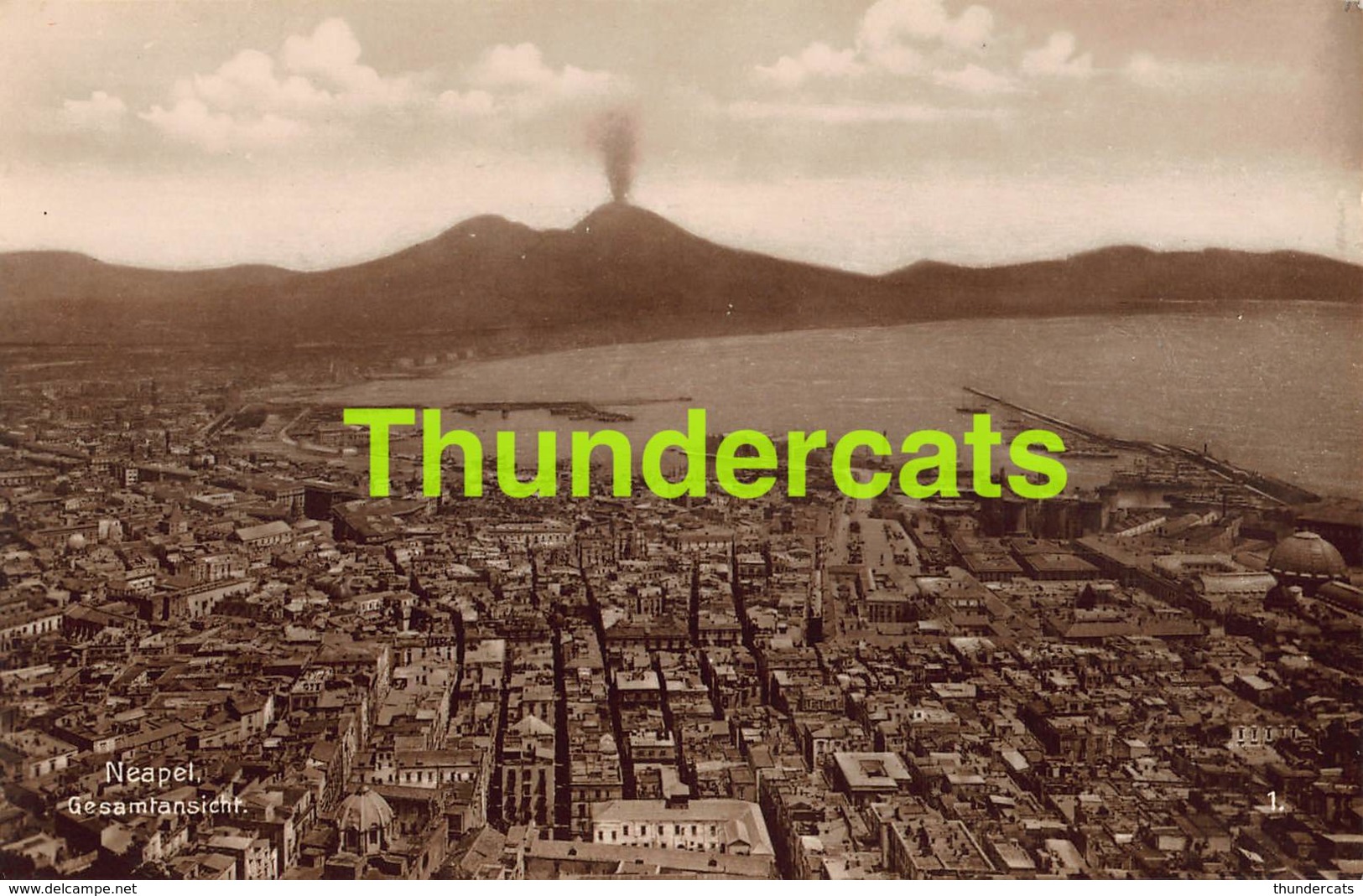 CPA CARTE DE PHOTO ITALY ITALIA NAPOLI NEAPEL NAPELS VEDUTA GENERALE
