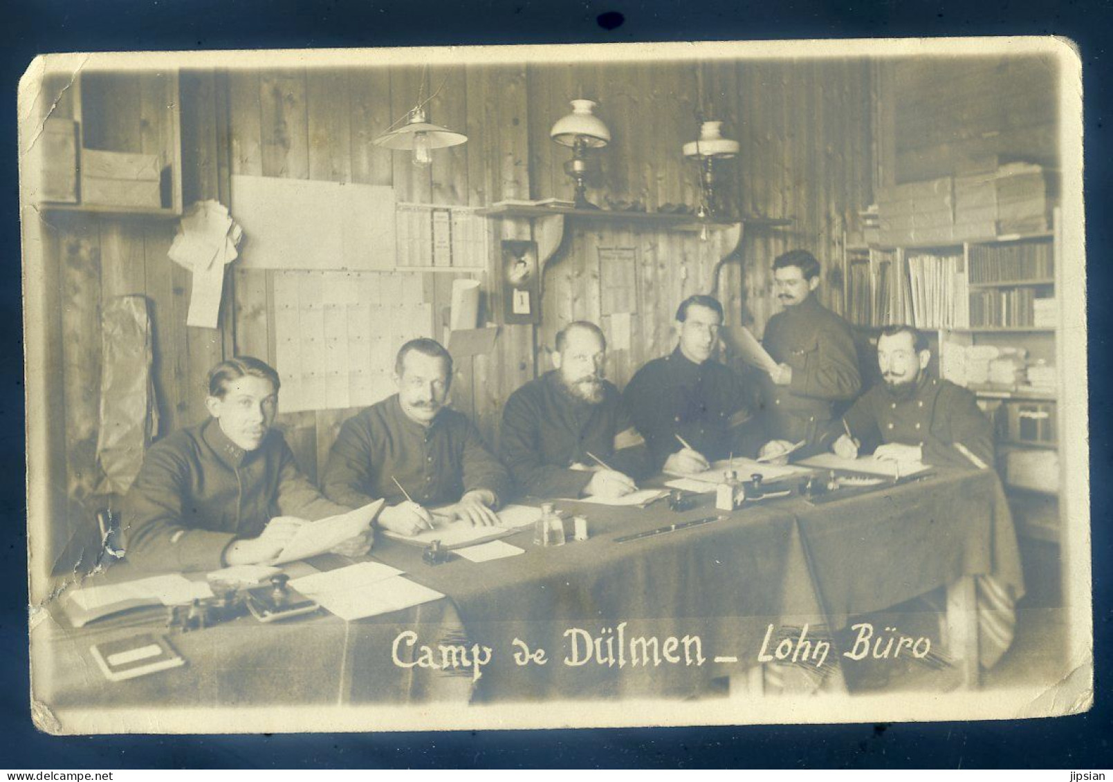 cpa carte photo Allemagne camp de Dülmen -- Lohn Büro -- Duelmen    STEP12