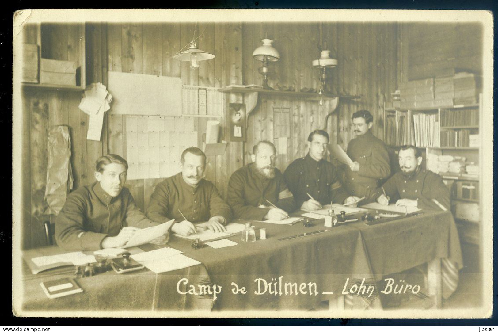cpa carte photo Allemagne camp de Dülmen -- Lohn Büro -- Duelmen    STEP12