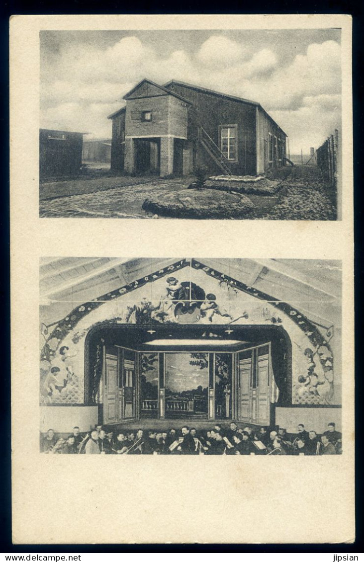 cpa carte photo d' Allemagne Lager Dülmen - Théâtre des prisonniers de guerre du camp de Duelmen -  JU25-78