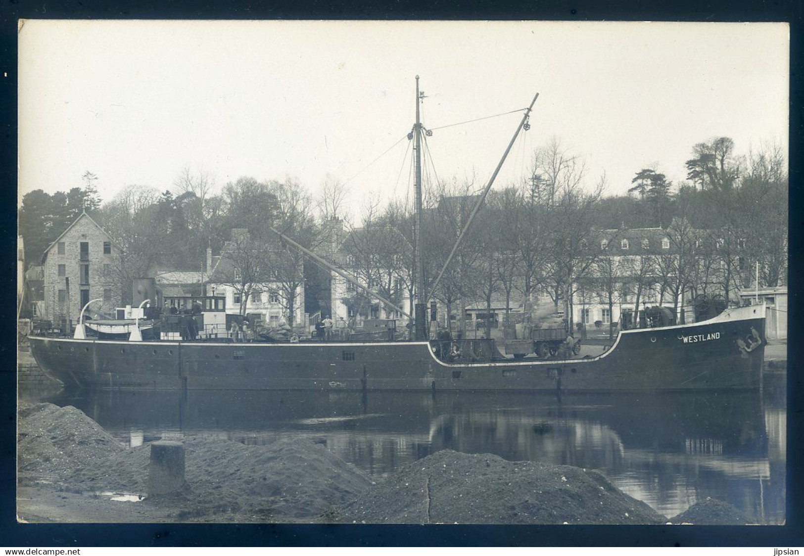 cpa carte photo du 22 Lannion bateau sablier  -- photo Jacques Lannion (1)  MAR25-07
