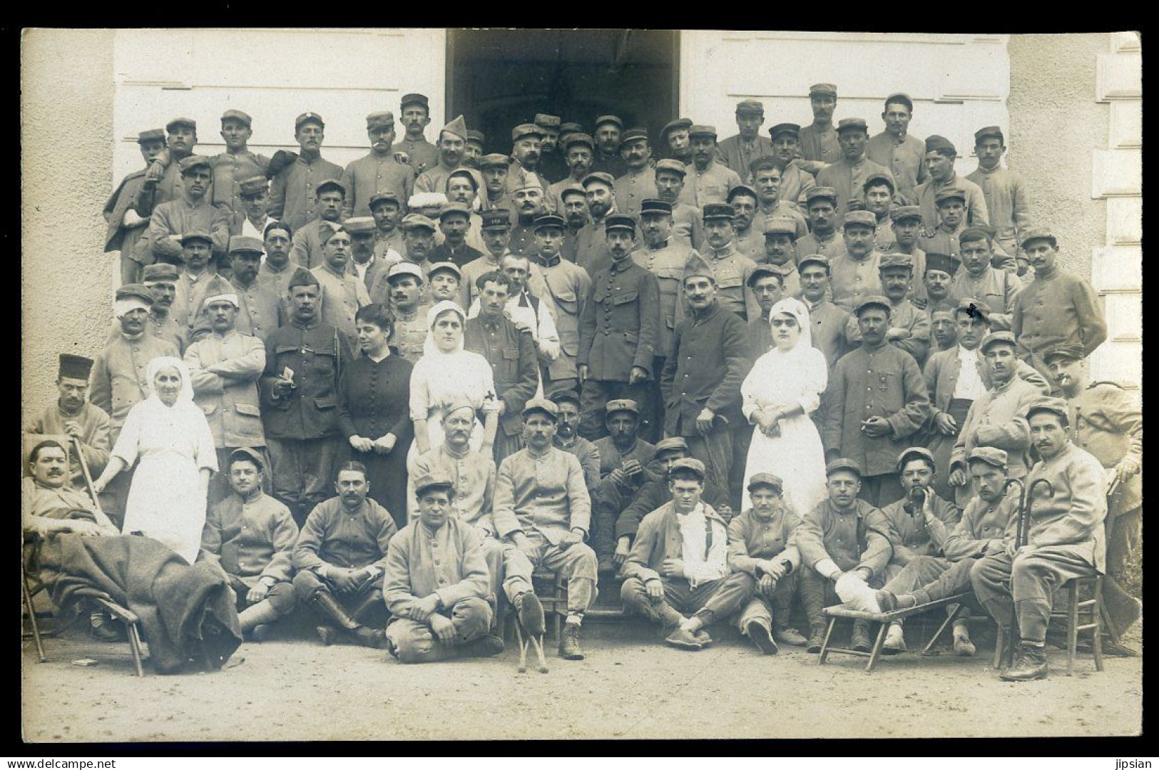 cpa carte photo du 47 photographe Girou Tonneins -- Hôpital militaire (1)  SEPT24-81