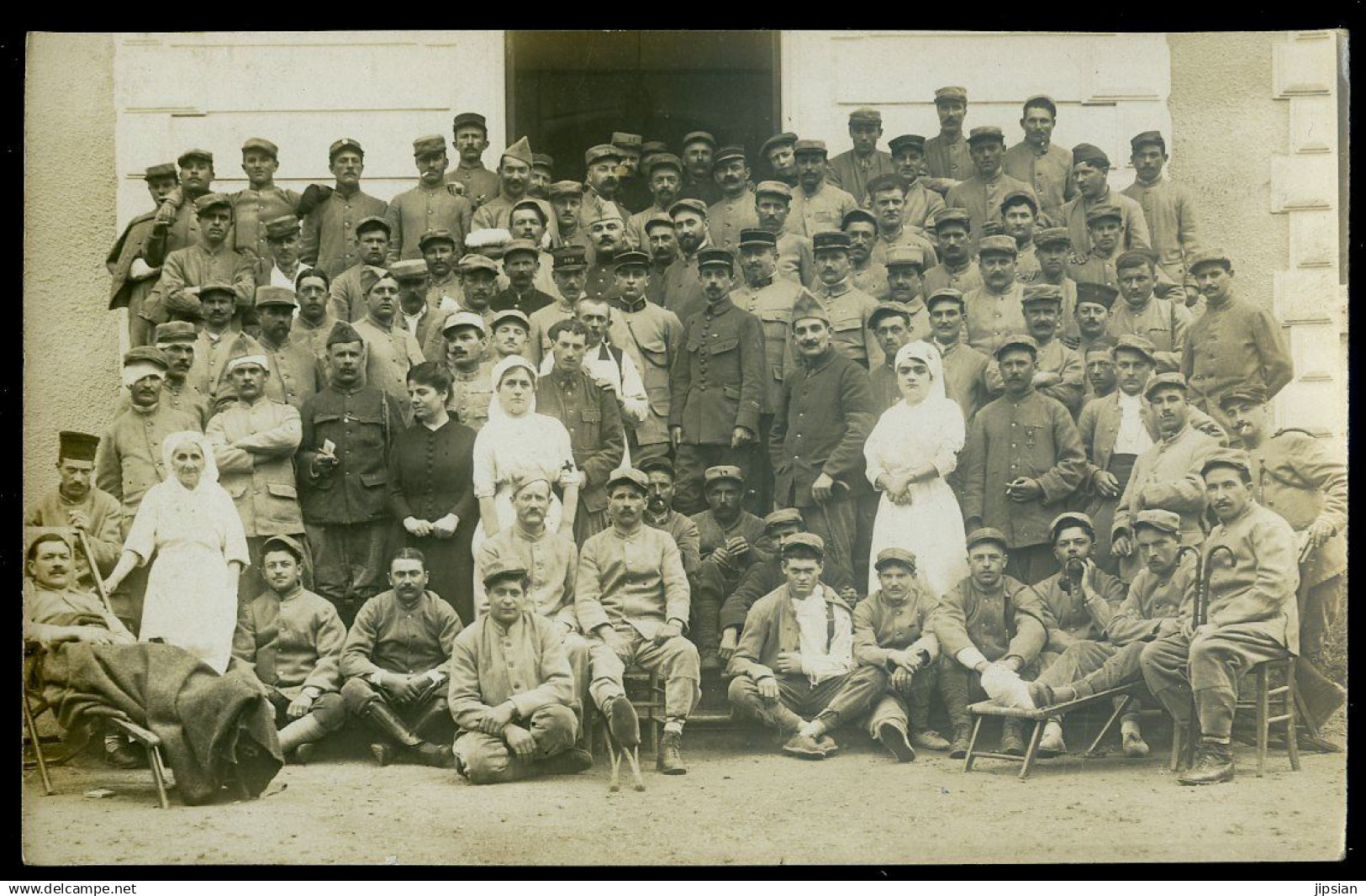 cpa carte photo du 47 photographe Girou Tonneins -- Hôpital militaire (2)  SEPT24-81