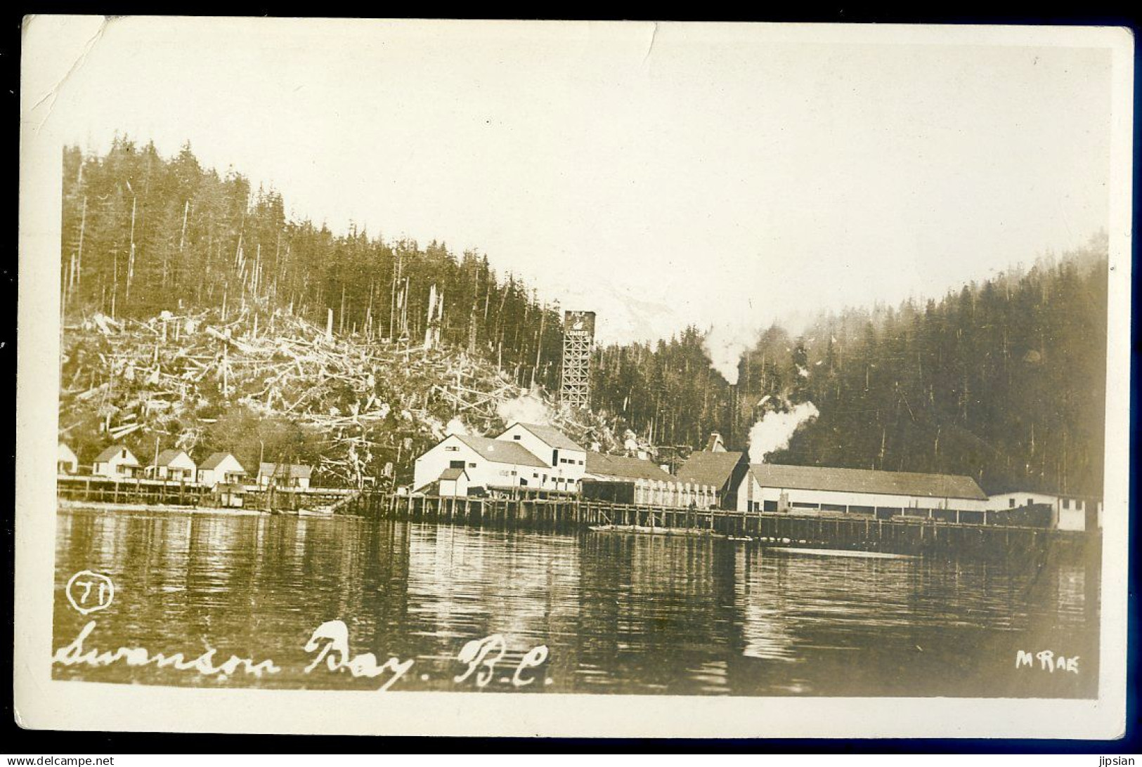 cpa carte photo du Canada Colombie britannique août 1919 Swanson Bay manufacture    Sept24-07