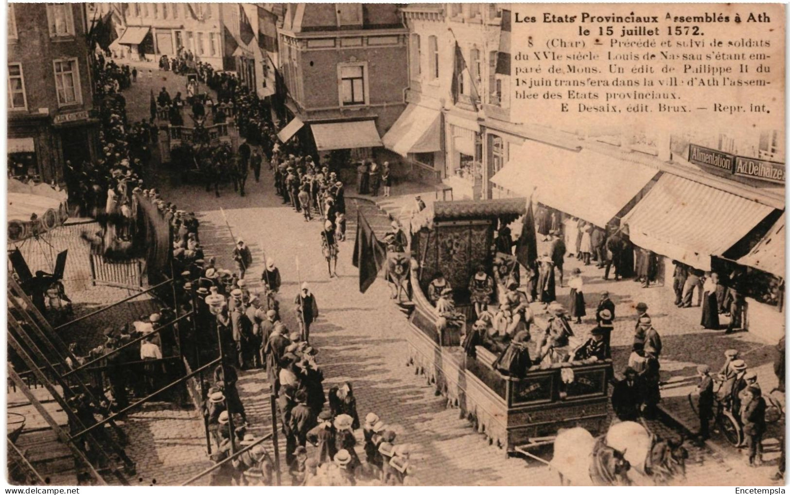 CPA Carte Postale Belgique  Ath Etats Provinciaux assemblés à  Ath en 1572 illustration  VM96915ok