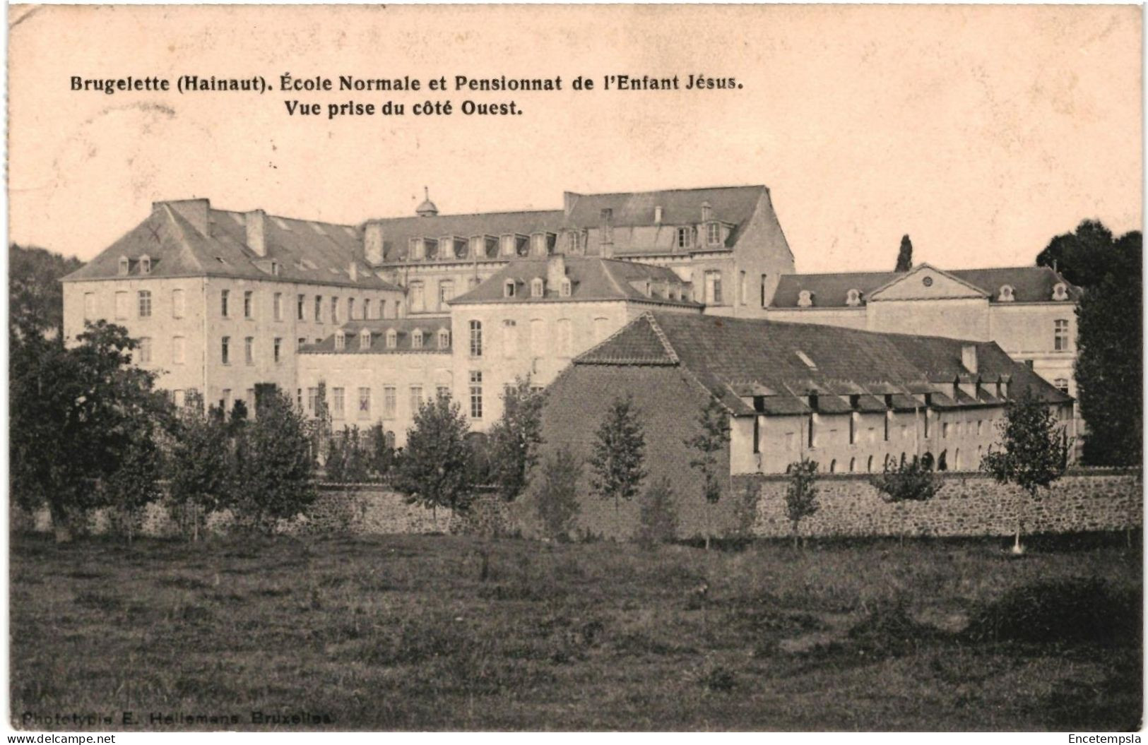 CPA Carte Postale Belgique Brugelette Ecole Normale et Pensionnat de l'enfant Jésus côté ouest 1909VM99295